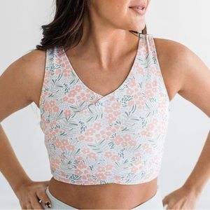 Floral bikini top size Medium. Brand new